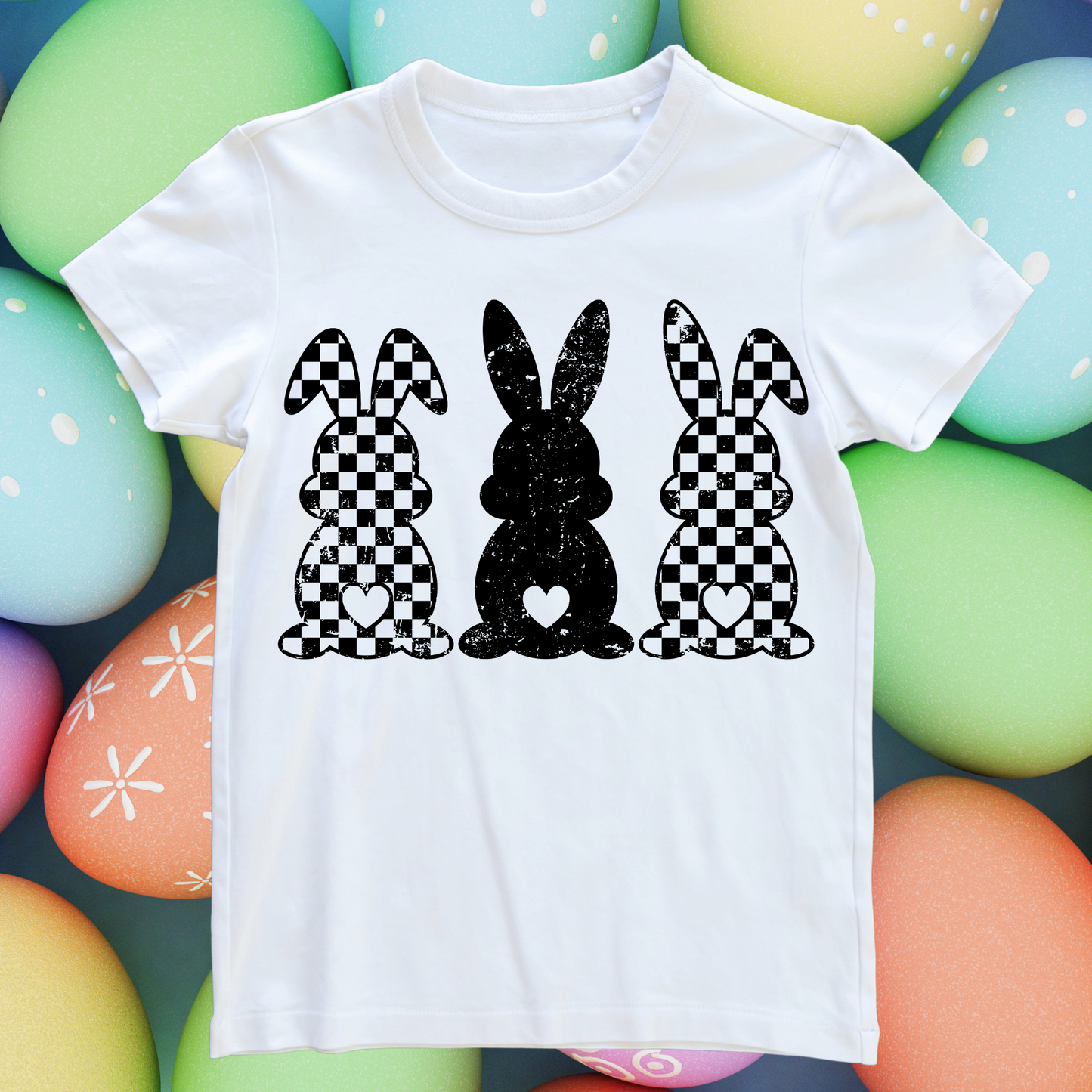 Black Grunge Easter Bunnies