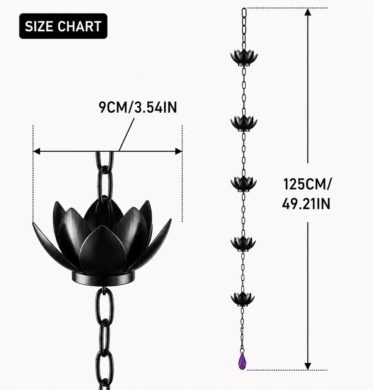 Lotus Rain Chain