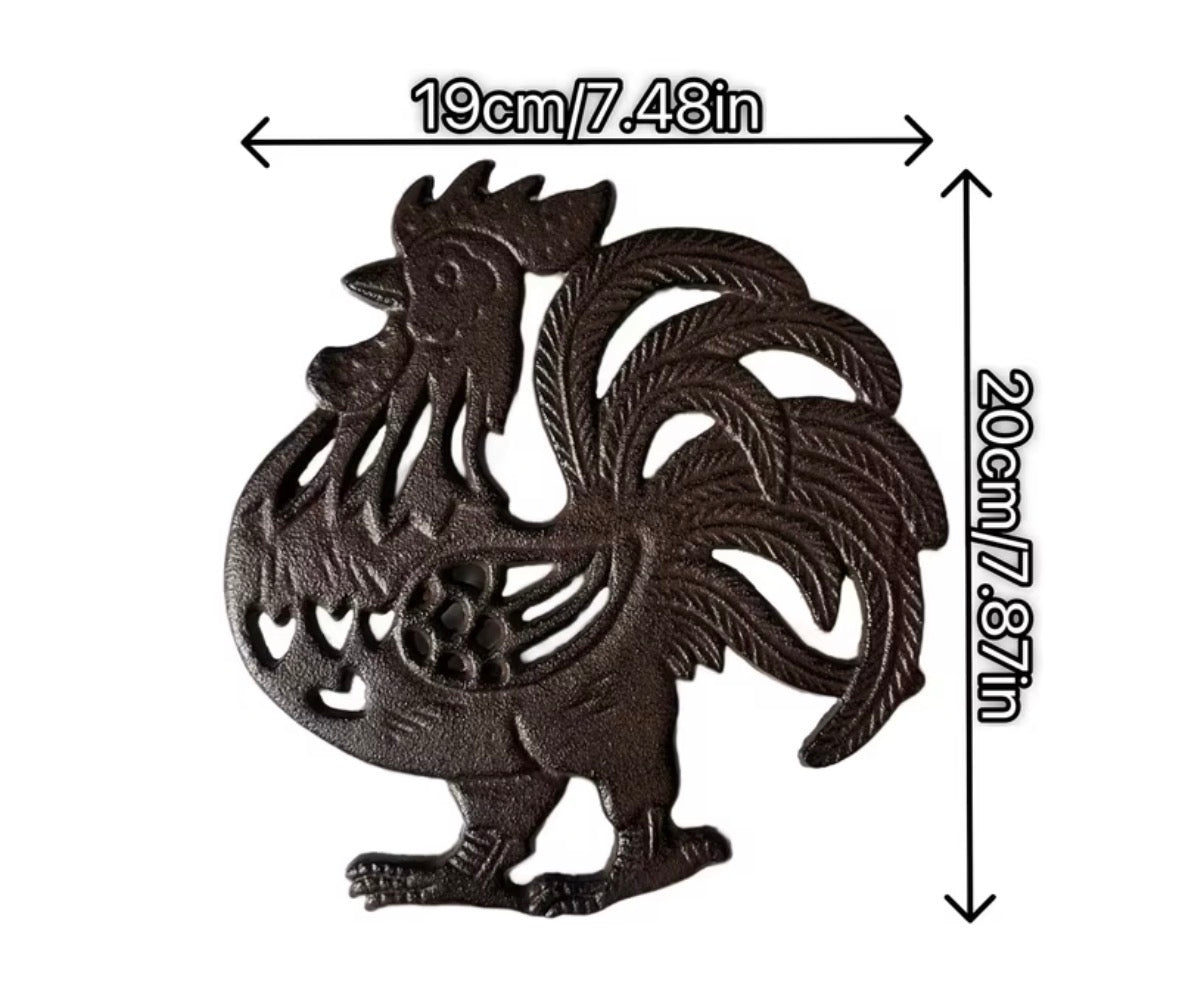 Cast Iron Rooster Trivet