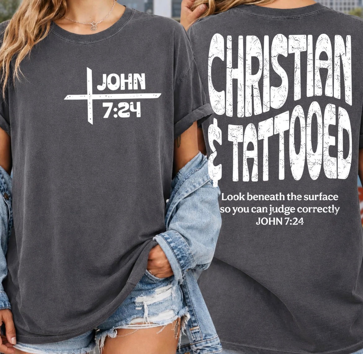 Tattooed and Christian Graphic Tee