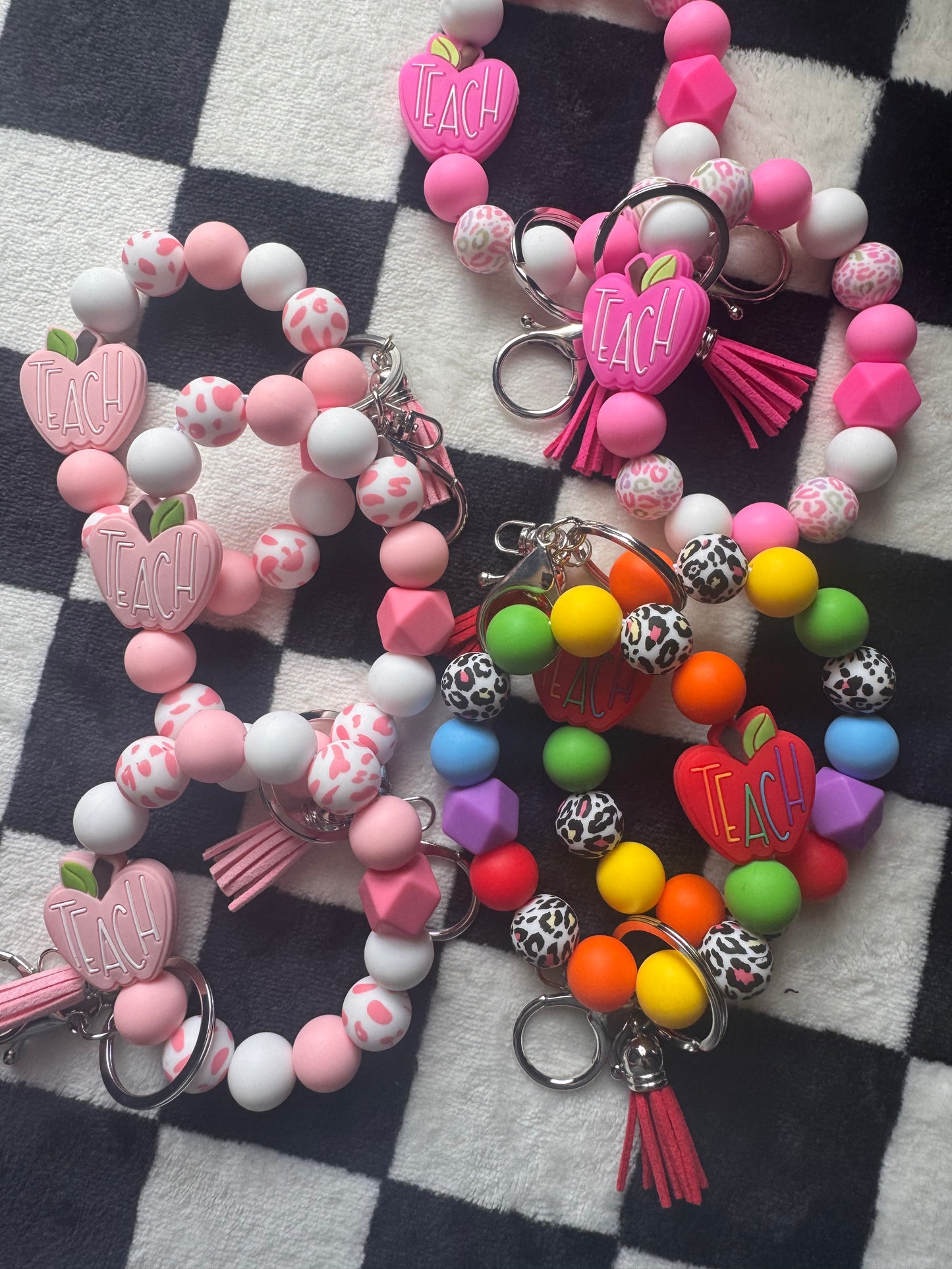 Teacher keychain wristlets