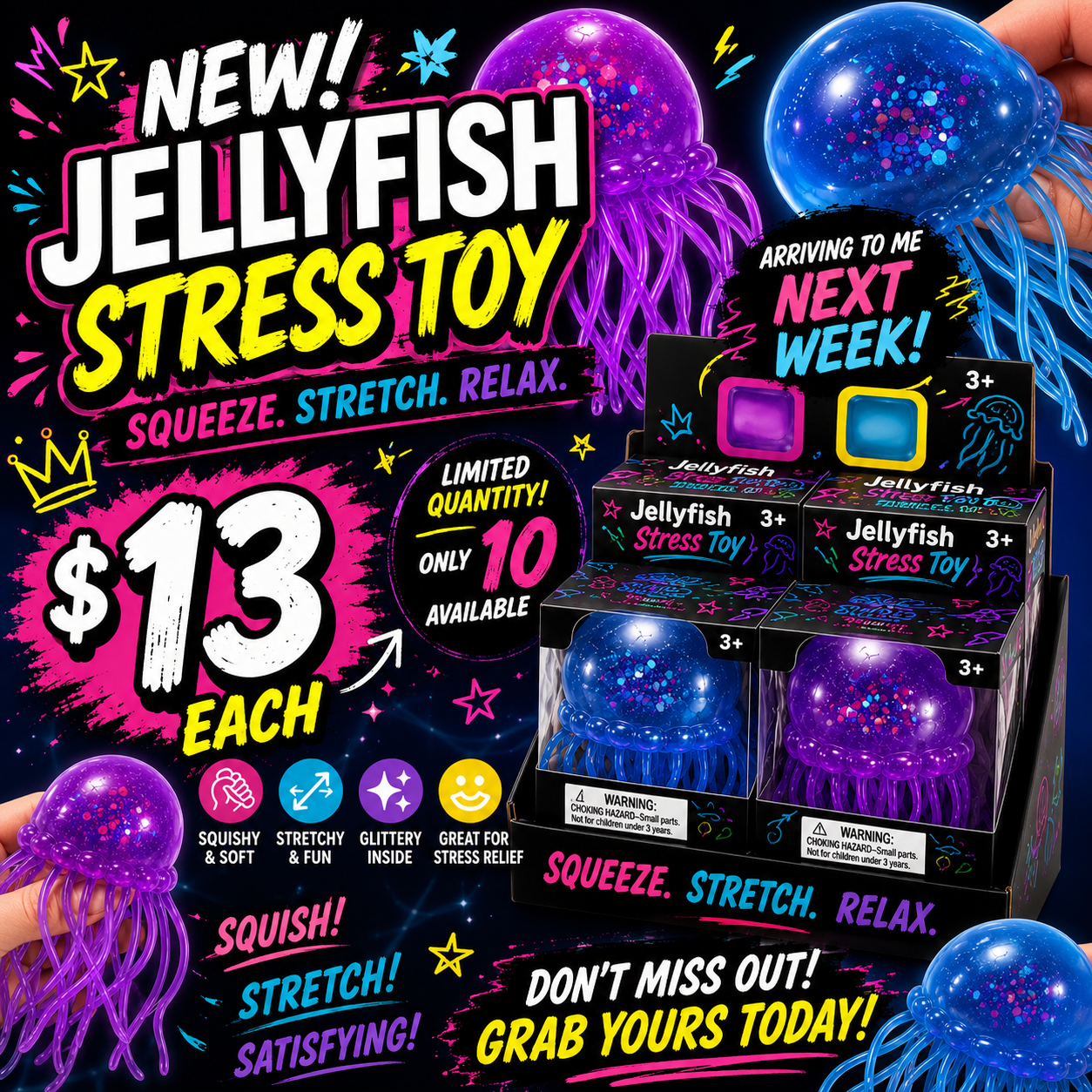 Jellyfish Squishy (assorted color)