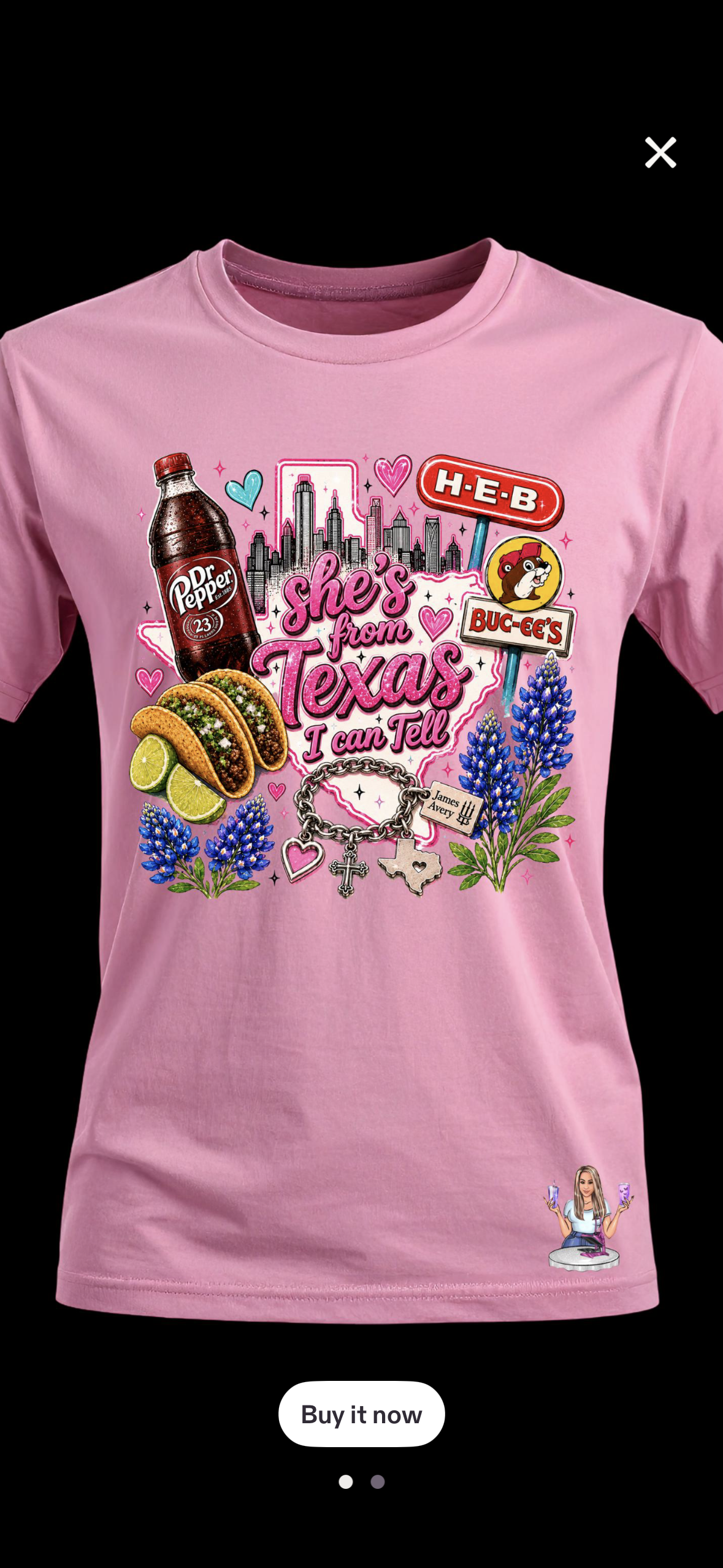 She's From Texas (Dr Pepper/Big Red) Pink TShirt