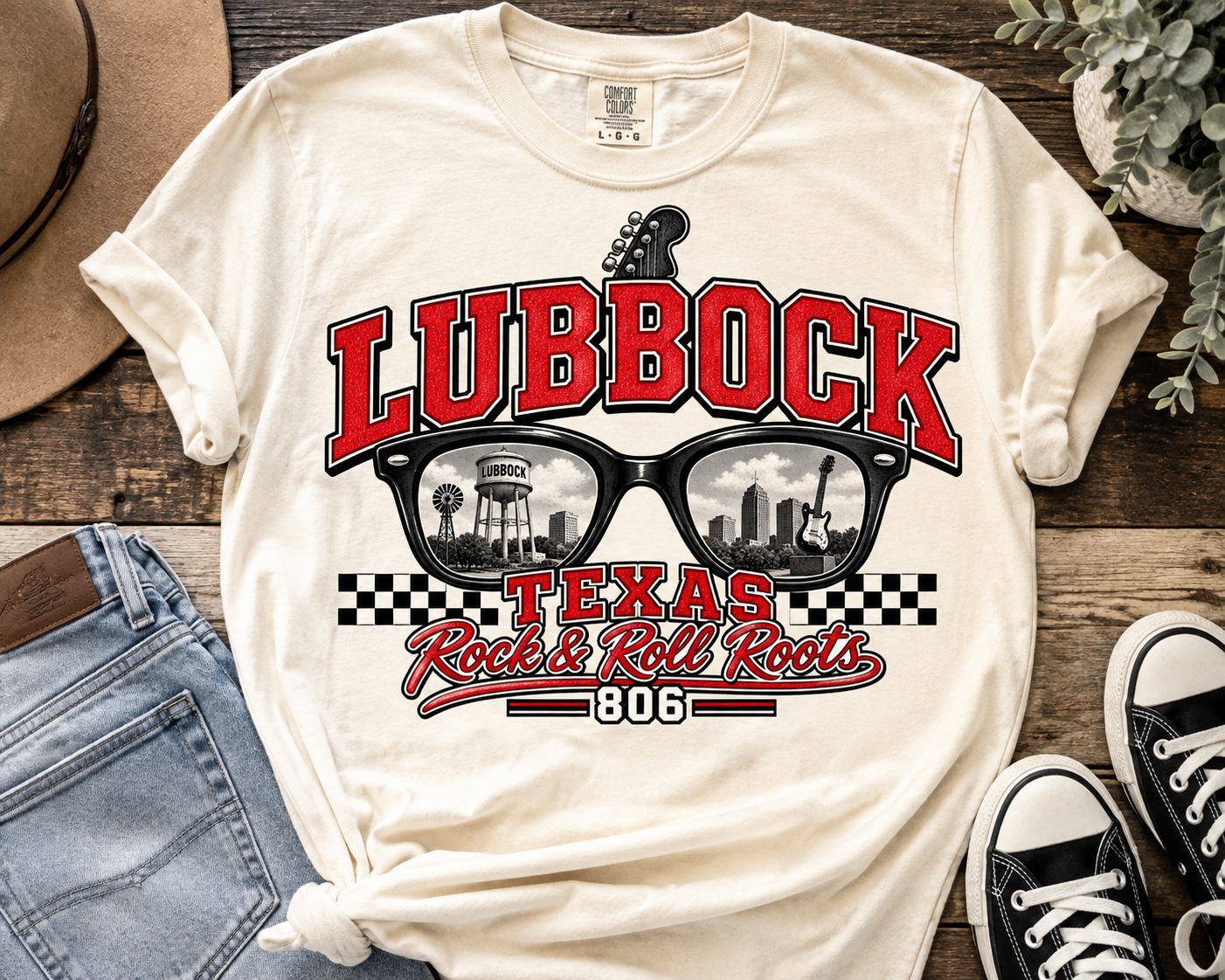 Lubbock Rock N Roll Roots Graphic Tee