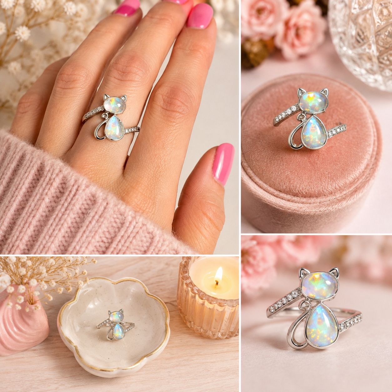 Opal Kitty Wrap Ring