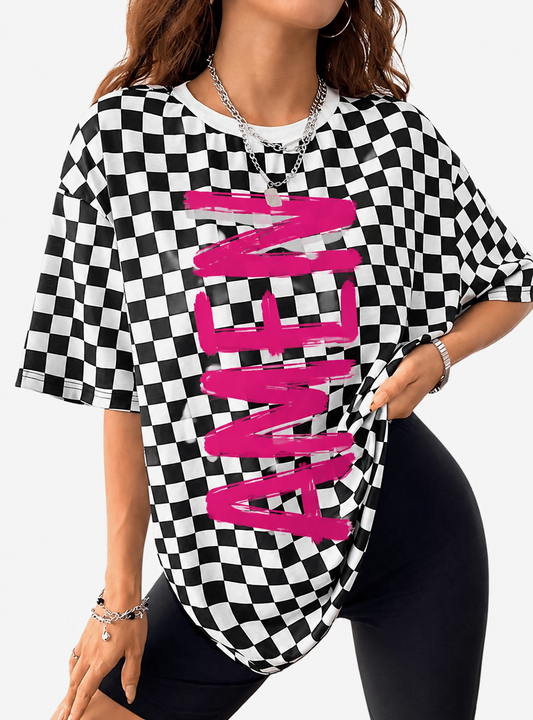 Amen Checkered Top