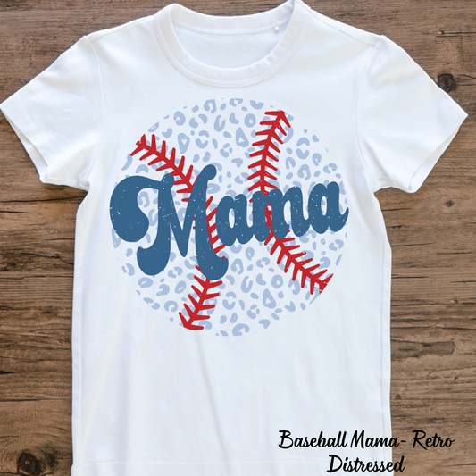 Baseball Mama- Retro Distressed