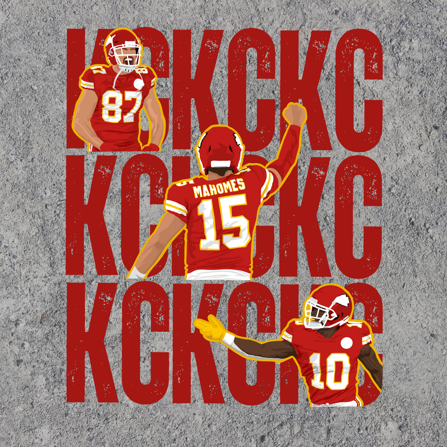 KC Stacked- Red