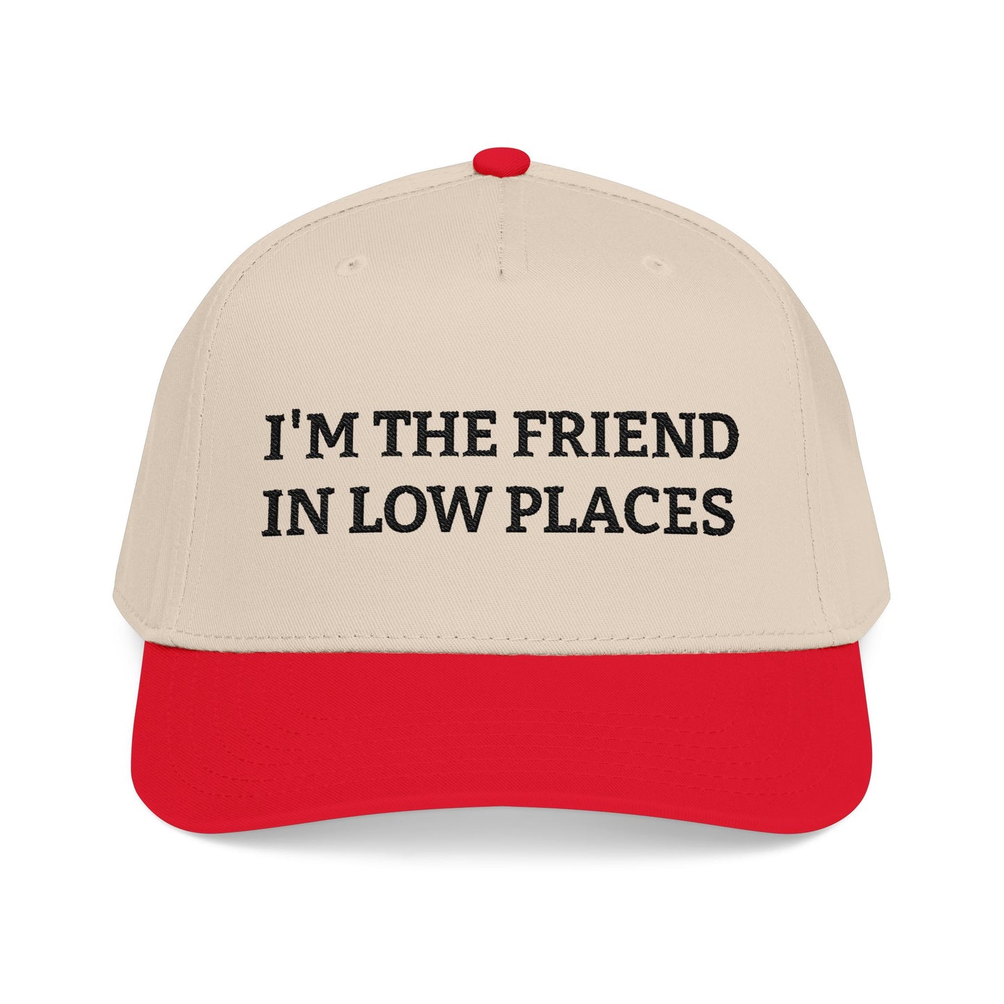 Embroidered Baseball Cap — “I’m the Friend in Low Places”