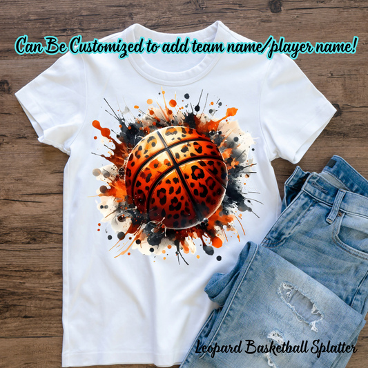 Leopard Basketball Splatter