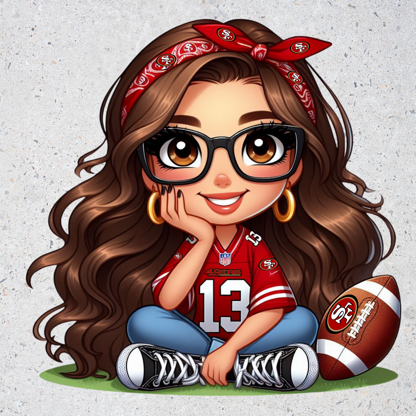 SF 49er Girl with Glasses