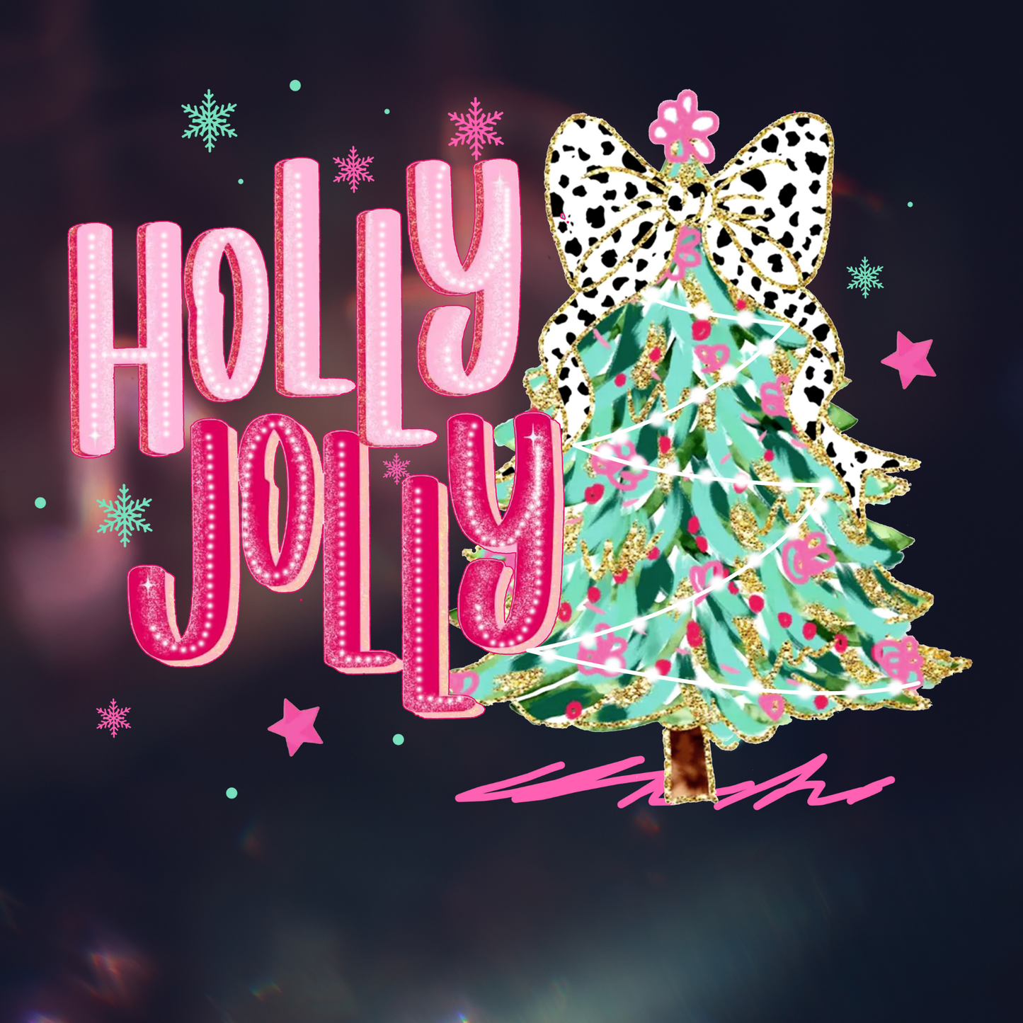 Chic Pink Holly Jolly