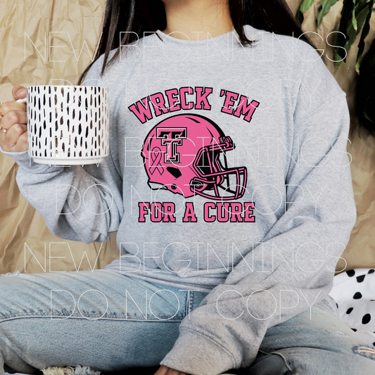 Wreck Em for a Cure Pink Helmet