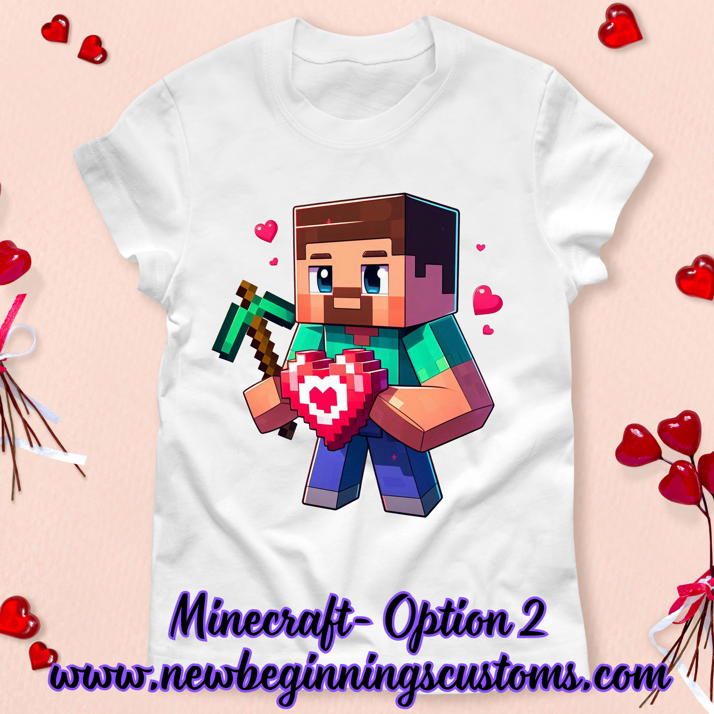 Minecraft Valentine Design Option 2