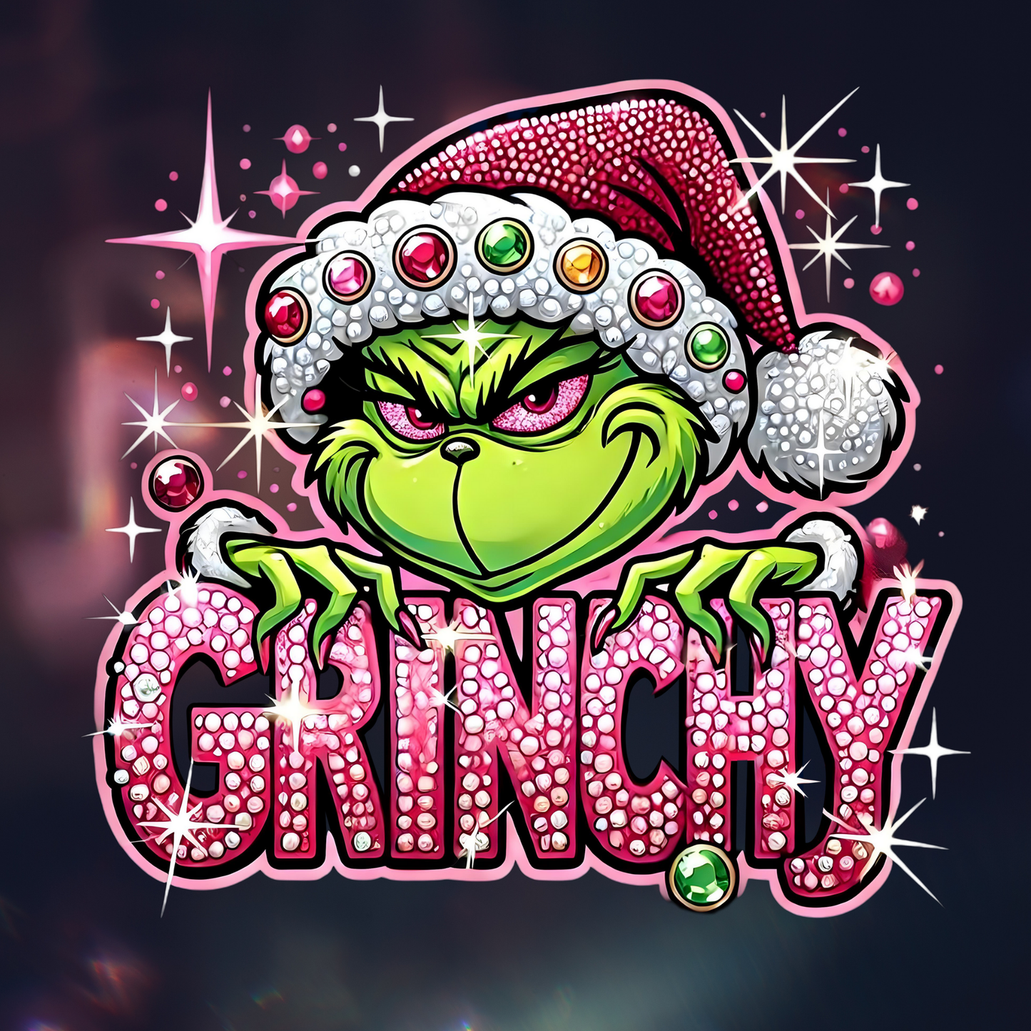 Pink Glitter Grinch Glam