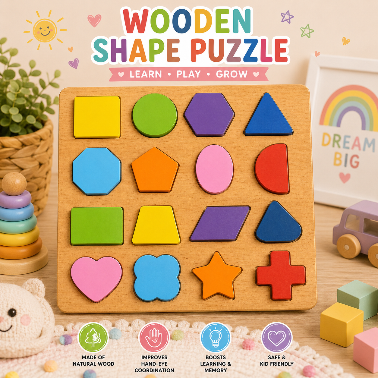 Wooden Shapes Puzzle