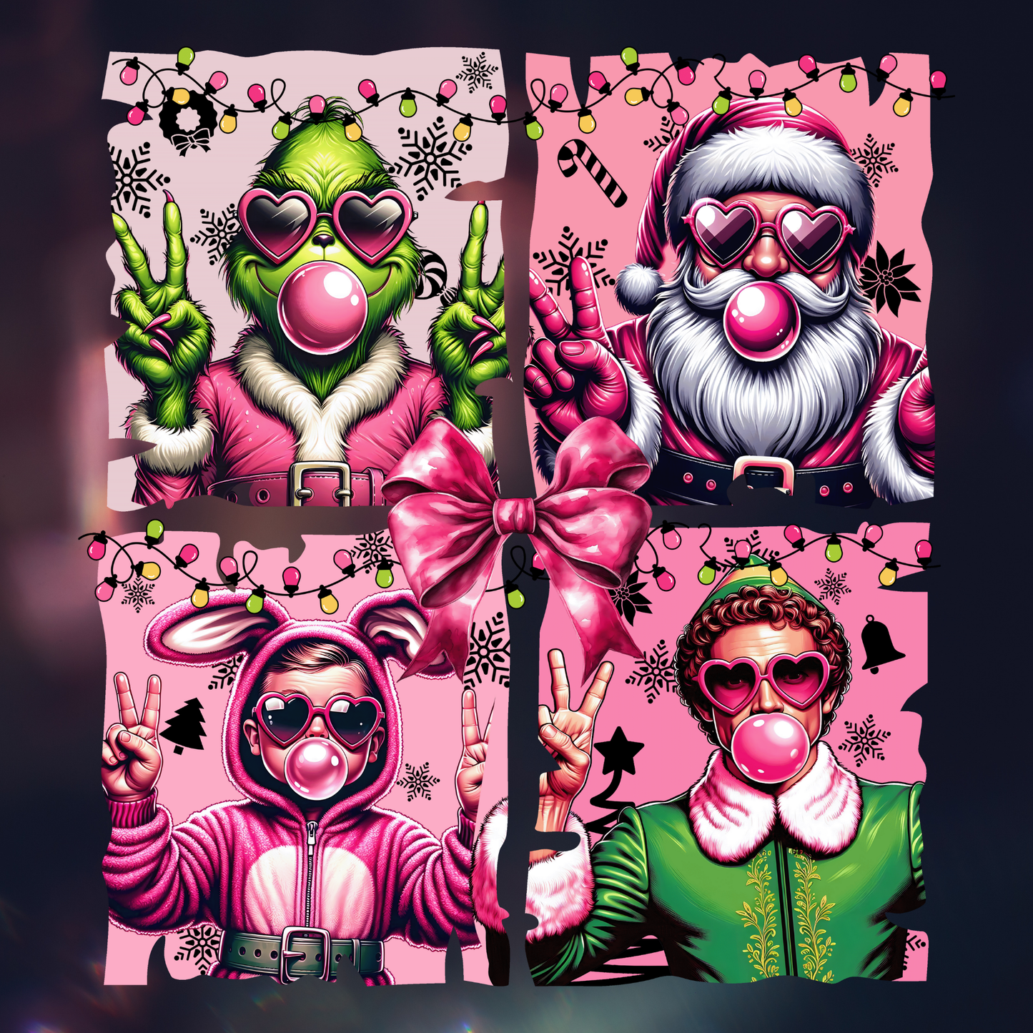 Holiday Icon Bubble Gum Collage