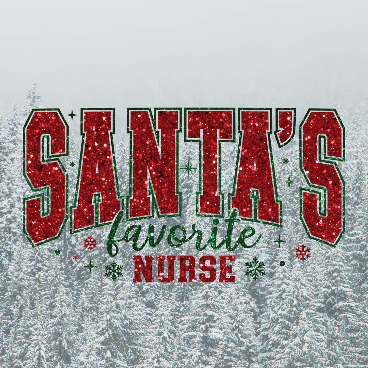 Santa's Sparkly Favorite Nurse