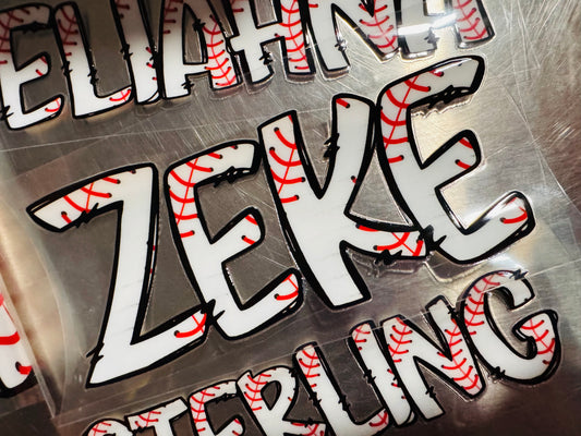 Baseball/Softball Name Decals