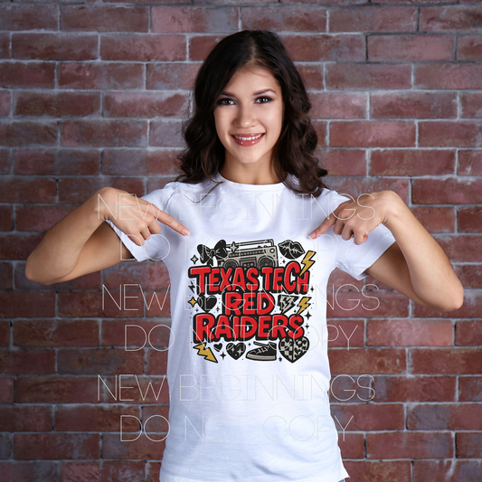 90's Vibes- Red and Black Tech