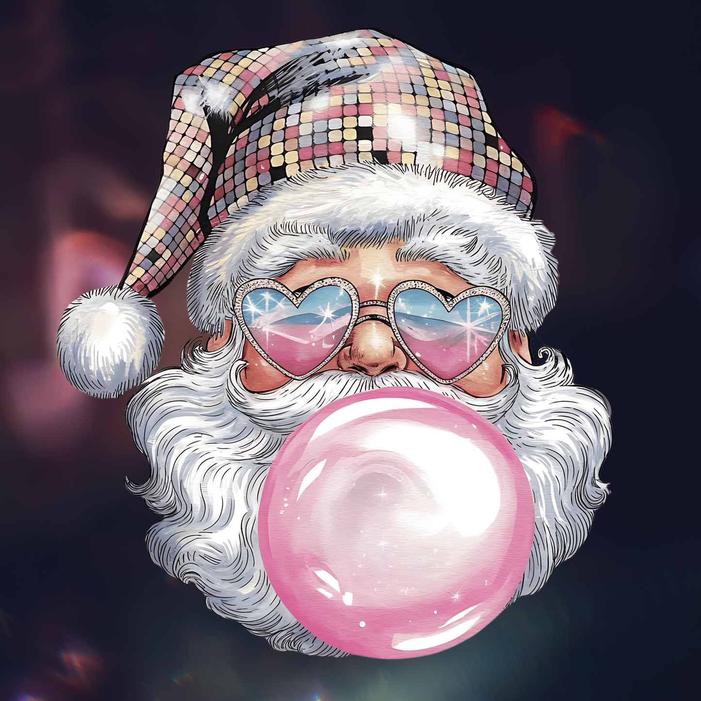 Groovy Glitter Santa