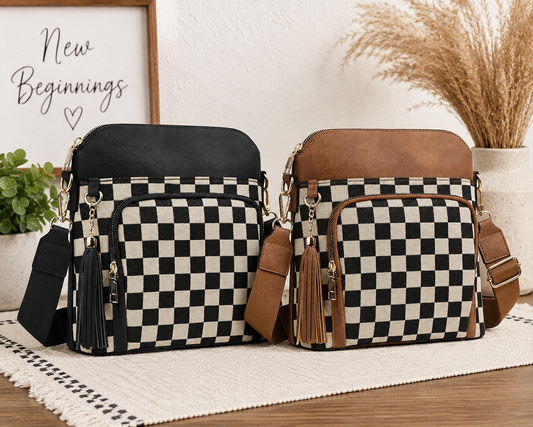 Checkered Crossbody Bag