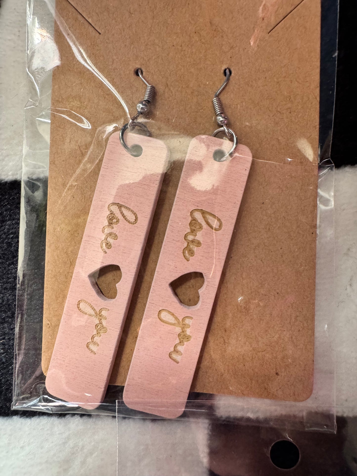 Wooden Drop Earrings