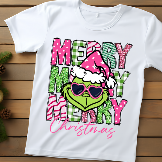 Pink Grinch with Shades