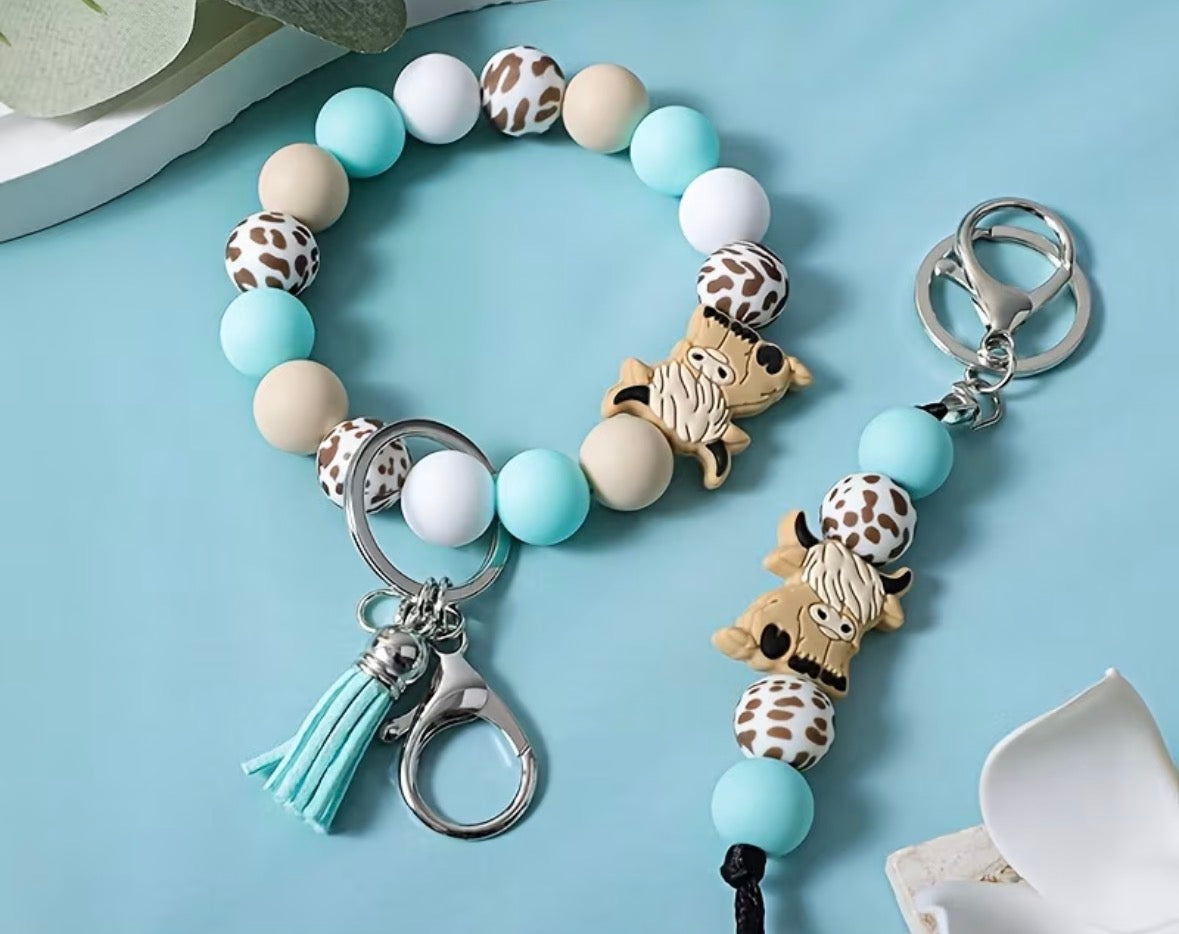 Highland Cow Silicone Keychains