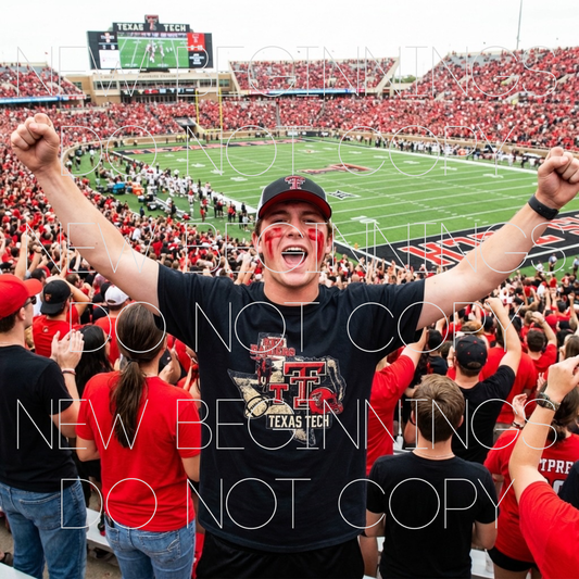 Vintage Grunge Texas Tech- Black Tshirt