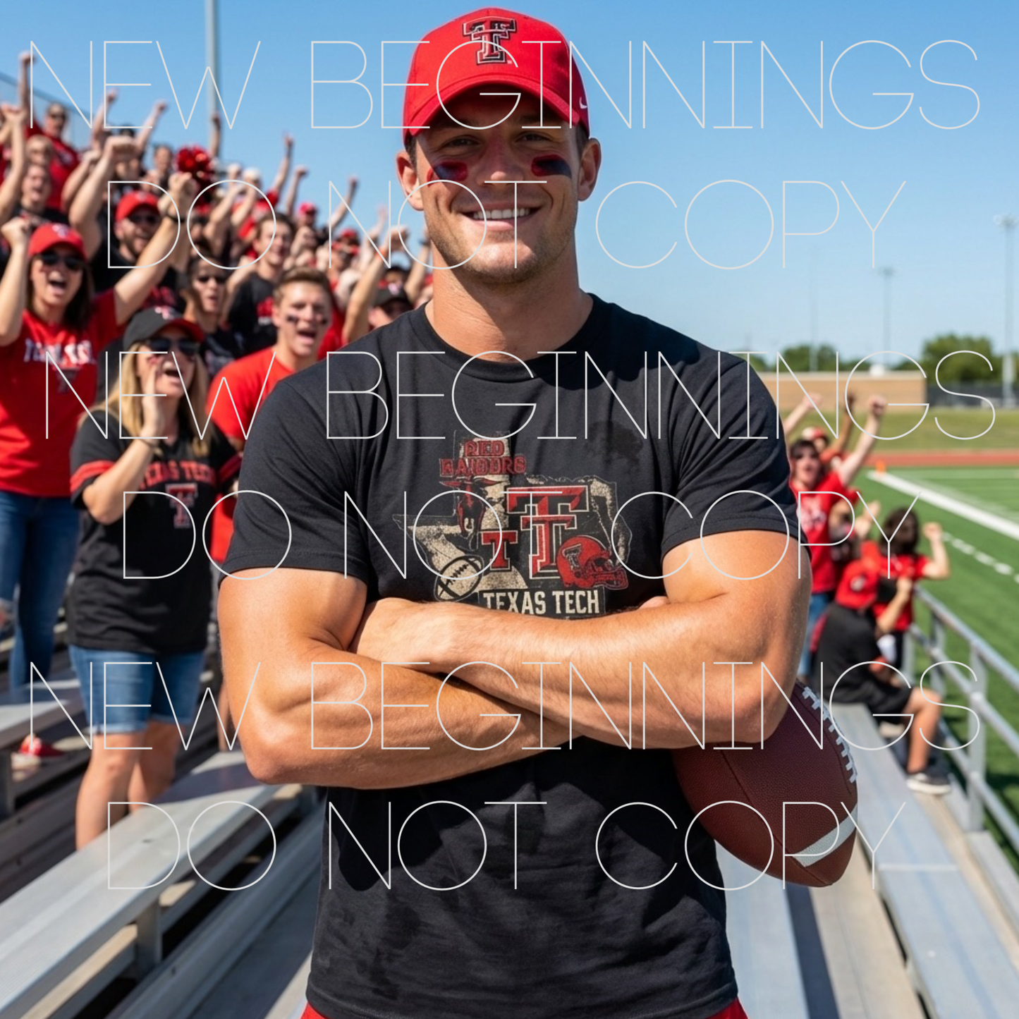 Vintage Grunge Texas Tech- Black Tshirt