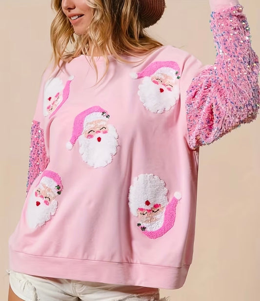 Santa Claus Sequin Sweater