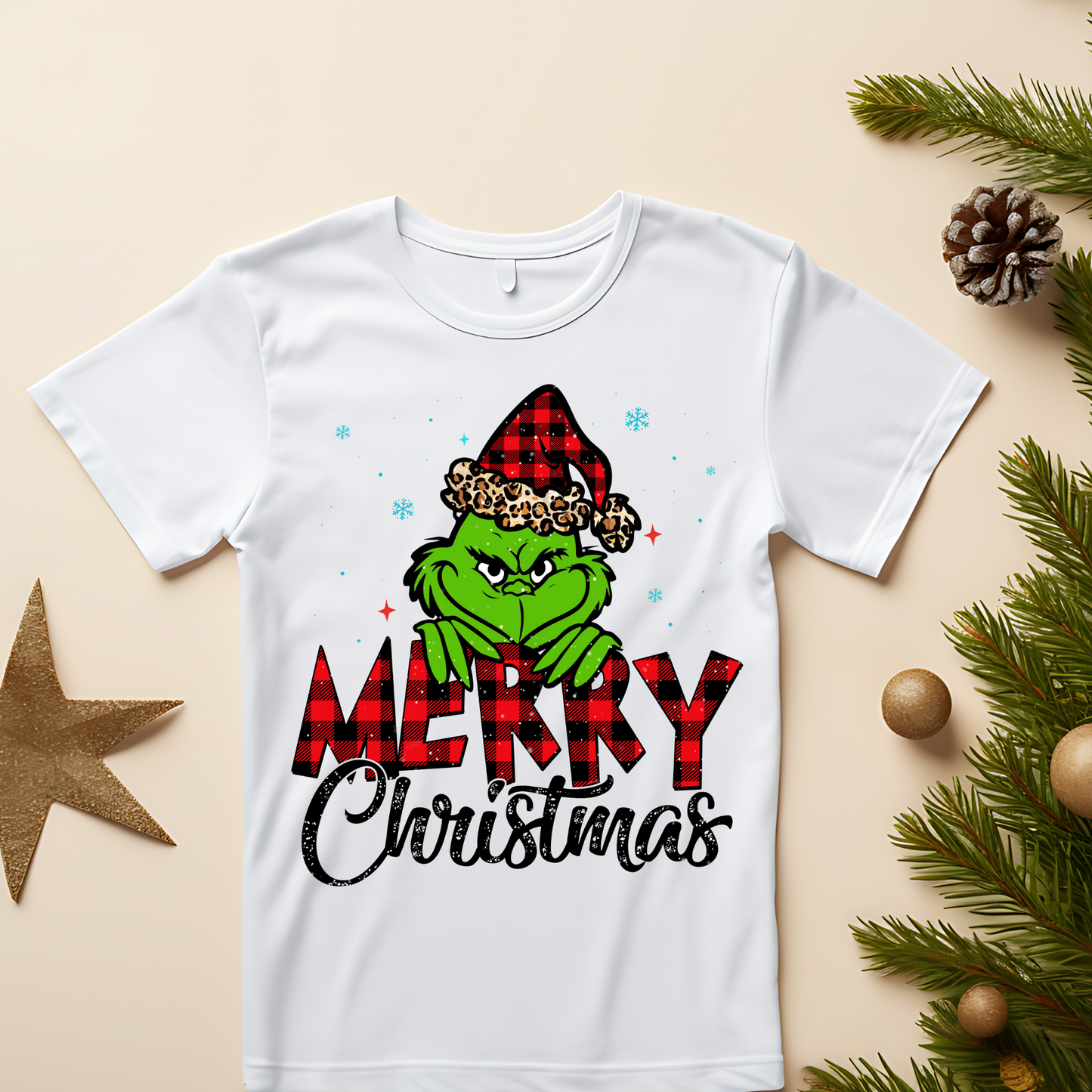 Plaid Grinchmas Cheer