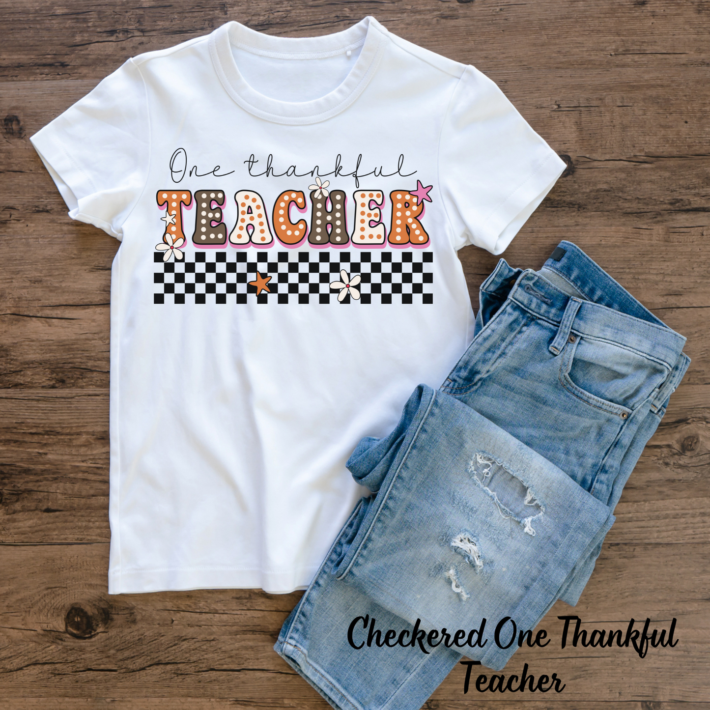 Checkered One Thankful Teacher