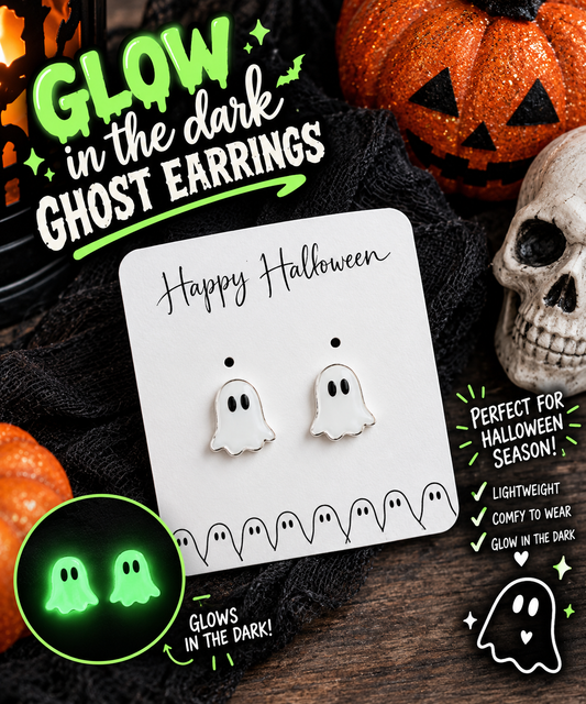 Glow in the dark - Ghost Earring Studs