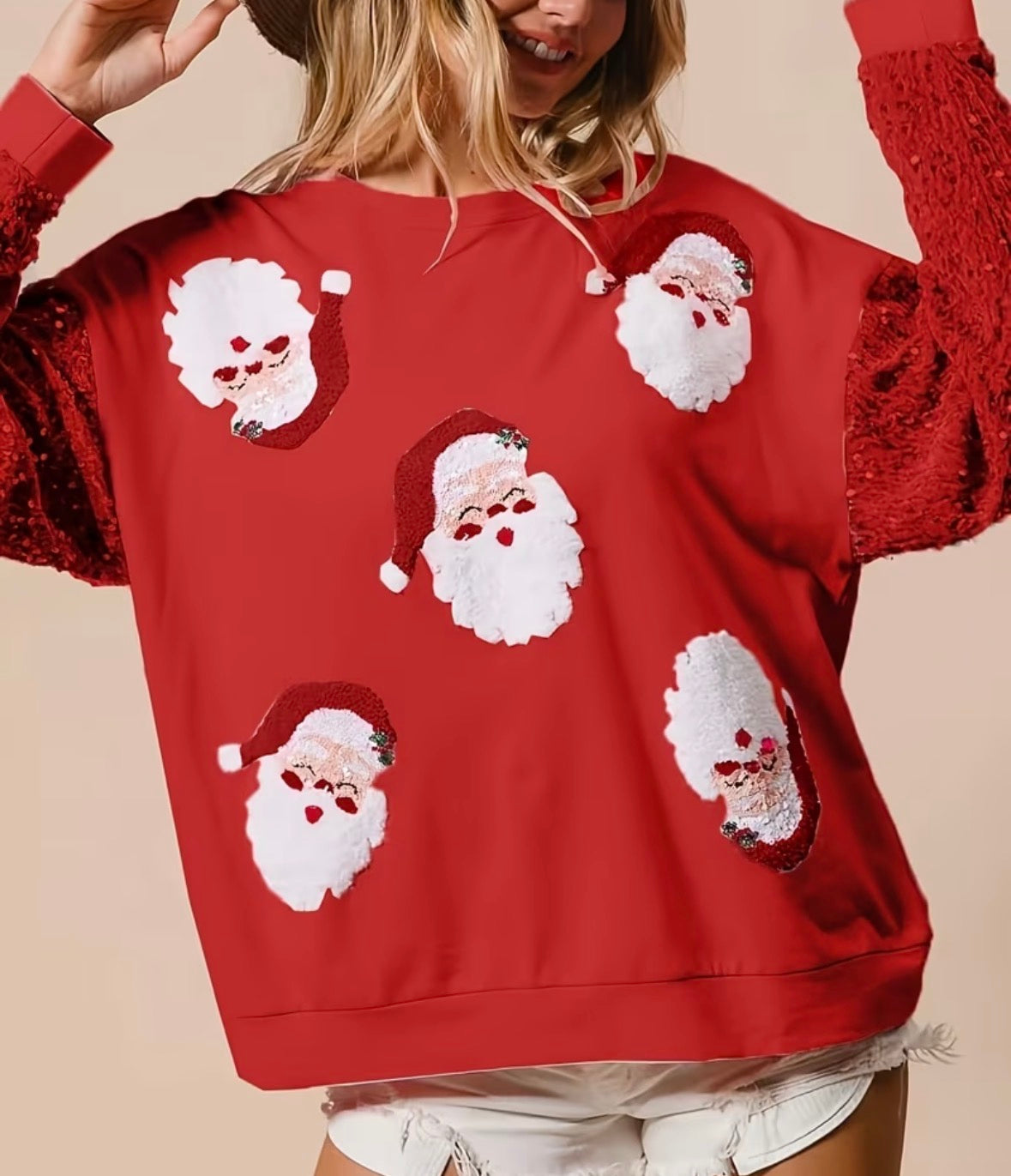 Santa Claus Sequin Sweater