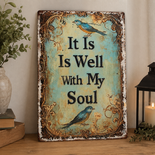 It is well with my soul metal sign
