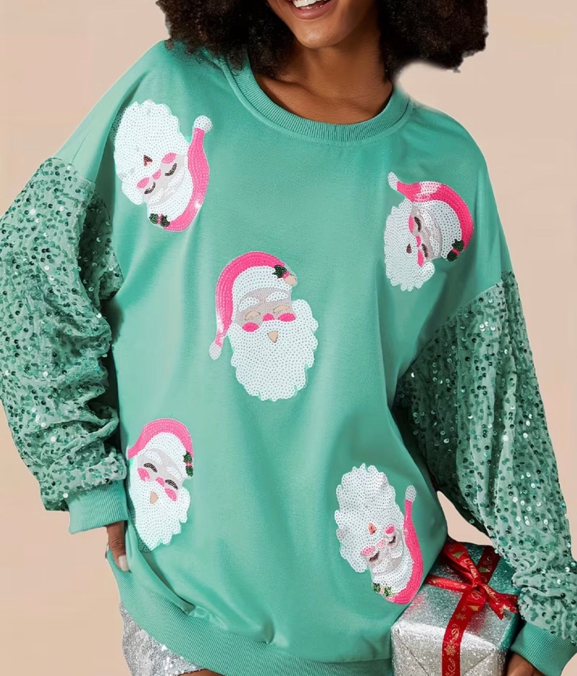 Santa Claus Sequin Sweater