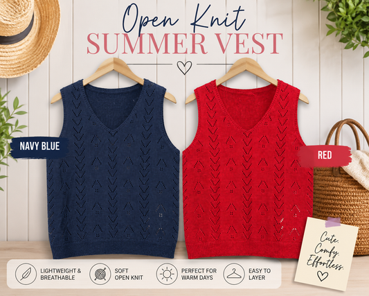 Open Knit Summer Vest