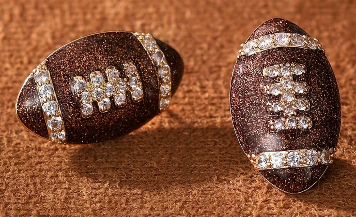 Football Stud Earrings
