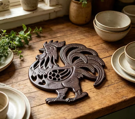 Cast Iron Rooster Trivet