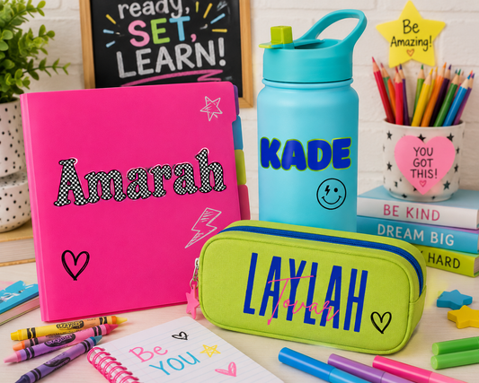Customized School Supply Labels
