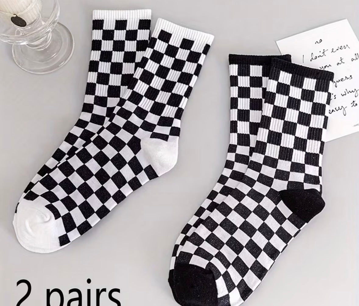 Check Yo Self Socks (2 pair)