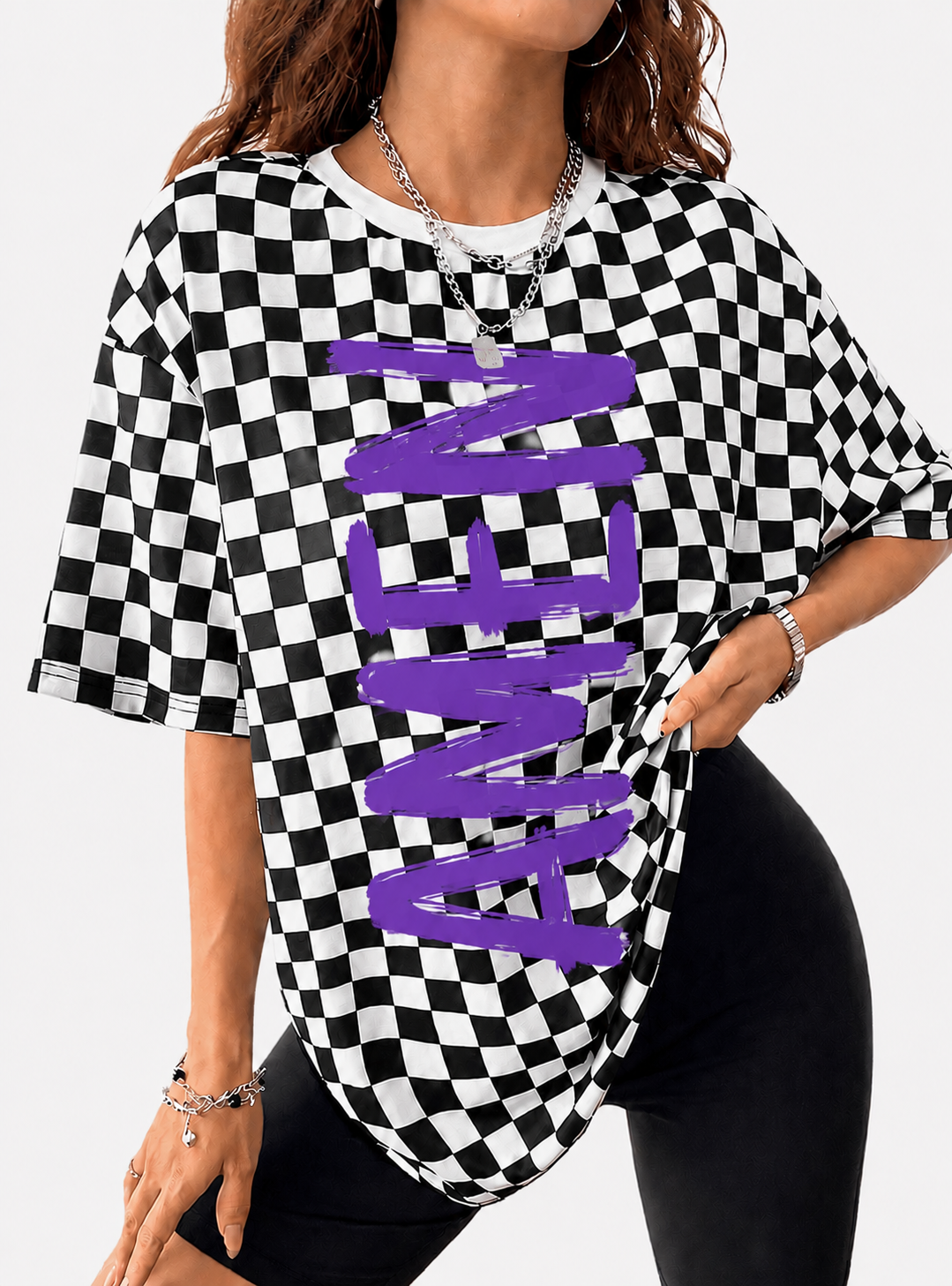 Amen Checkered Top