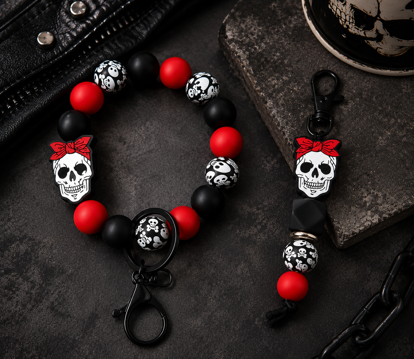 Skull Silicone Keychains