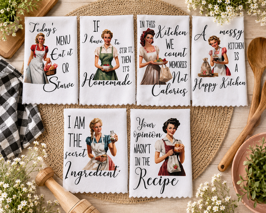 Retro Kitchen Sass Tea Towels