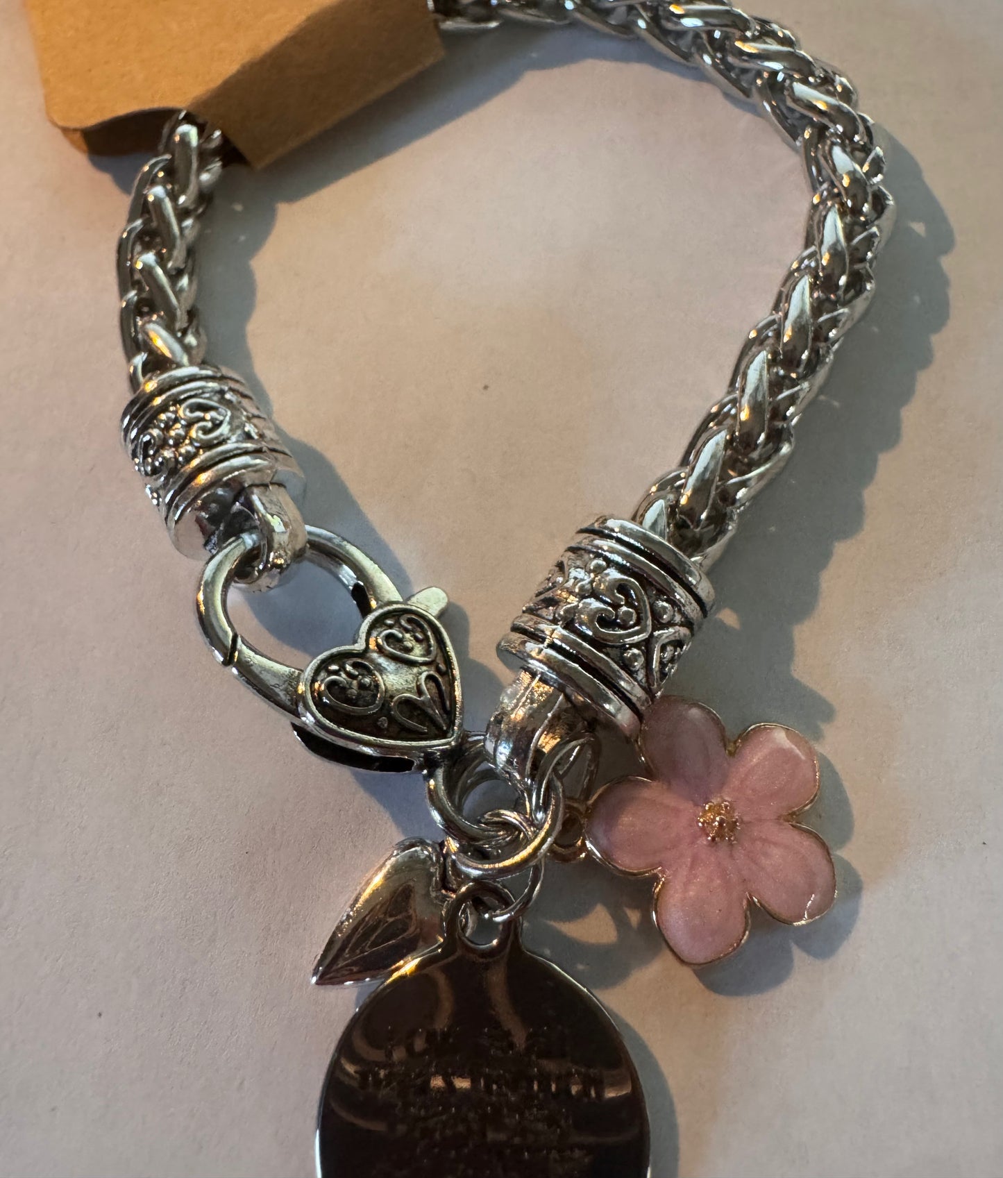 Silver Bracelet with Bible Verse