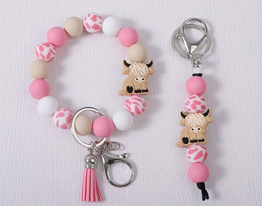 Highland Cow Silicone Keychains