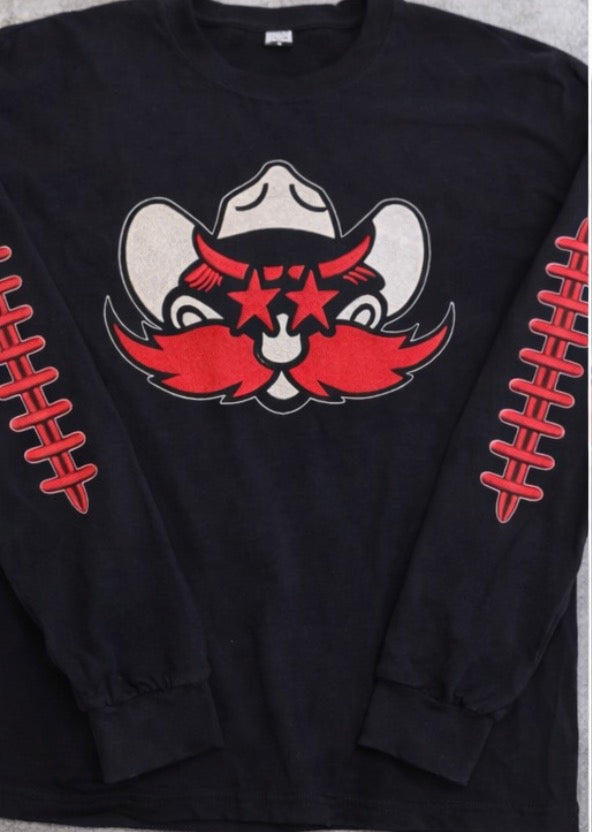Faux Embroidery Texas Tech Long Sleeve T-Shirt