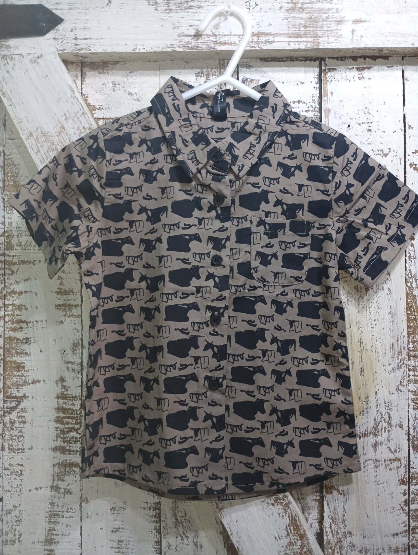 Children’s Button Up Cattle Shirt